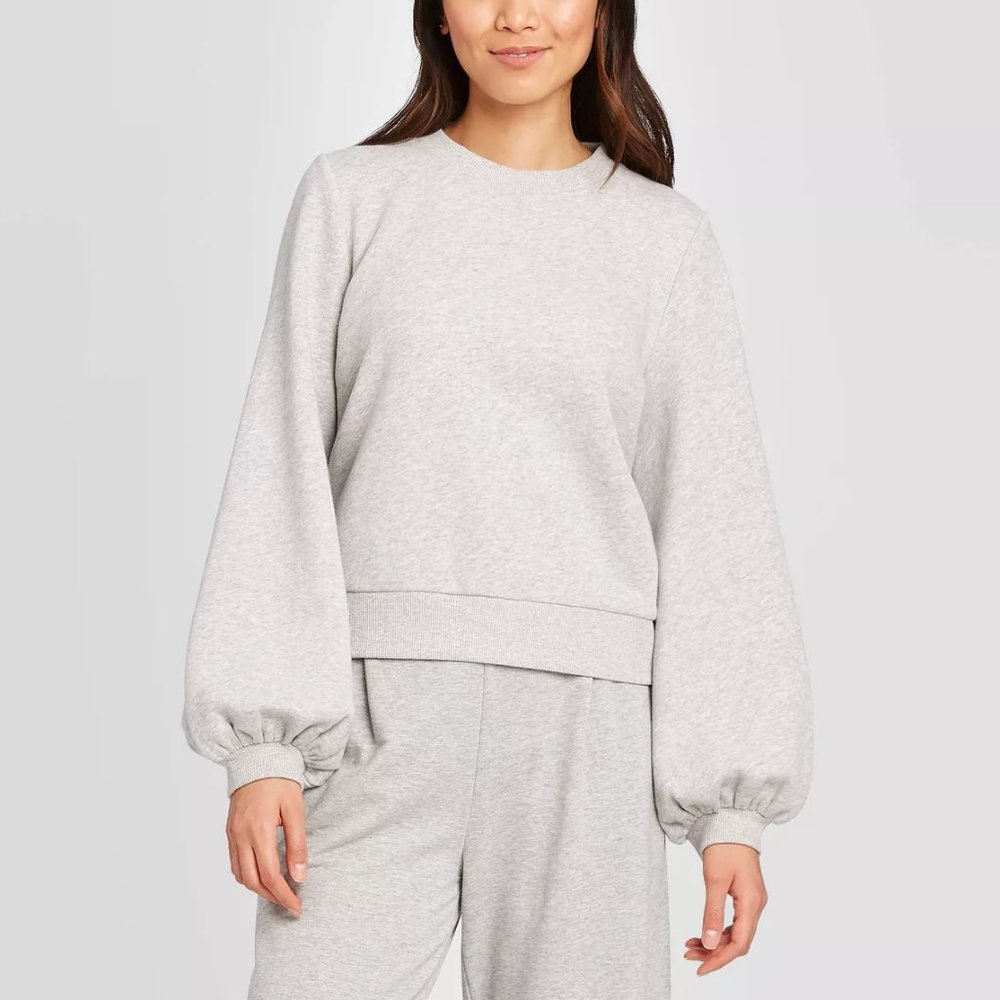 NWT Crewneck Pullover with Balloon Sleeves, Target